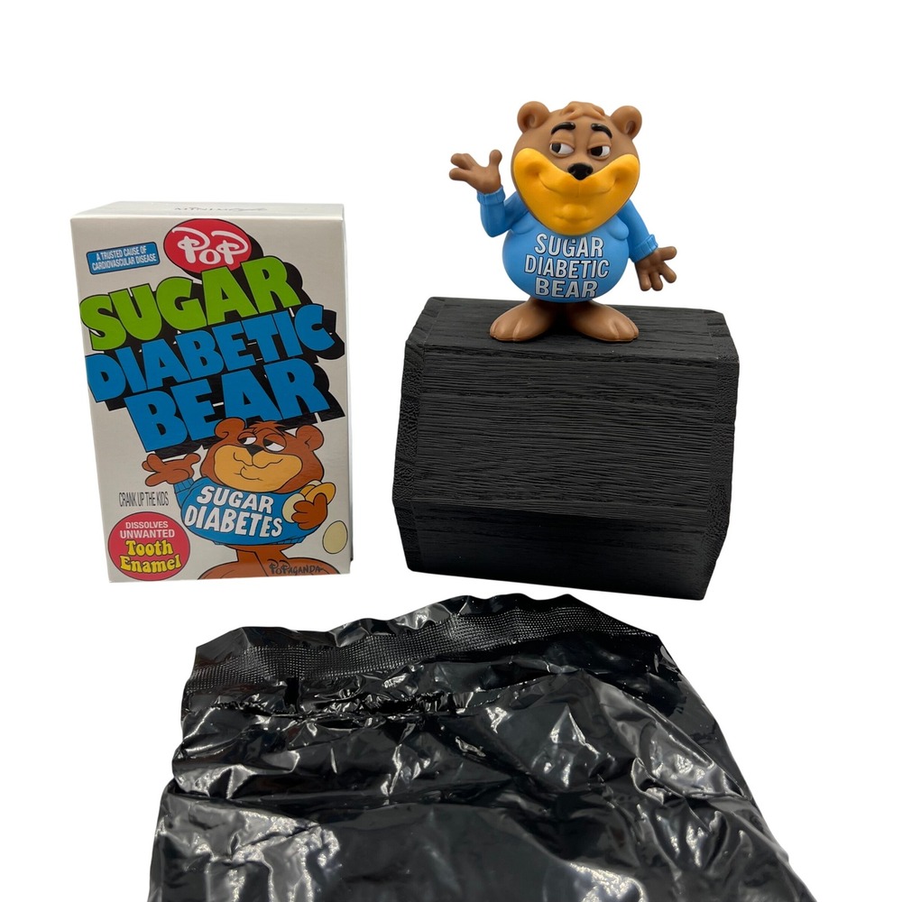 Mindstyle Popaganda Ron English Sugar Diabetic Bear Vinyl Figure Toy with Box